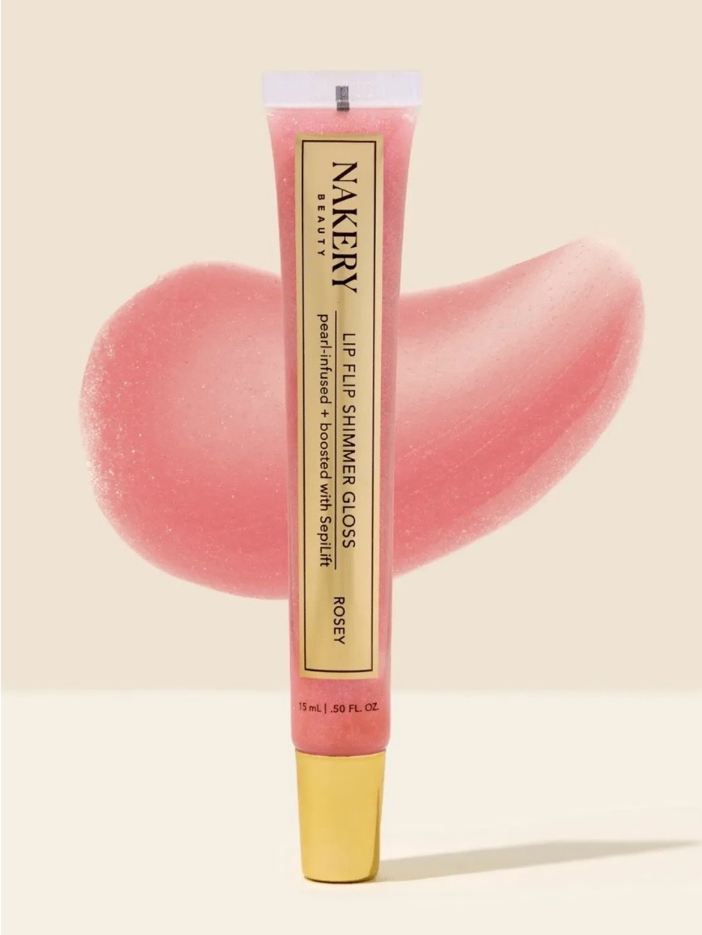 The Nakery Lip Flip Shimmer Gloss - Rosey